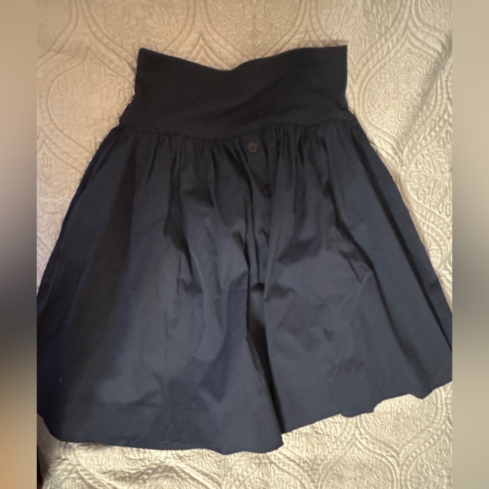 Navy Flared Skirt